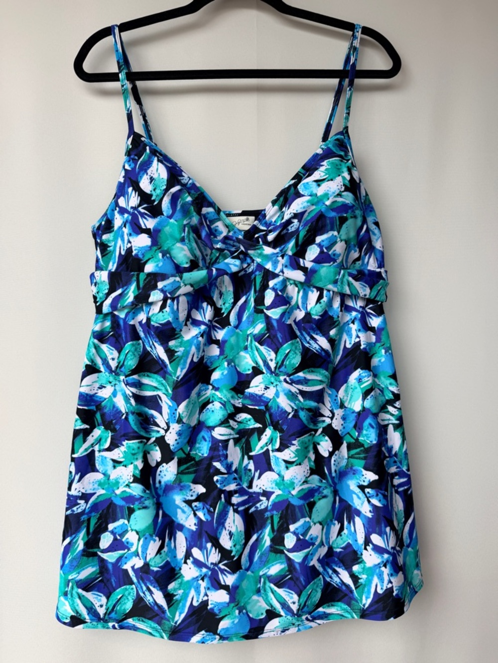 Jaclyn Smith Blue Floral Swim Dress Size 20 – Tummy Control One Piece